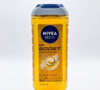 NIVEA MEN Boost – Gel Douche 3-en-1 (250 ml)