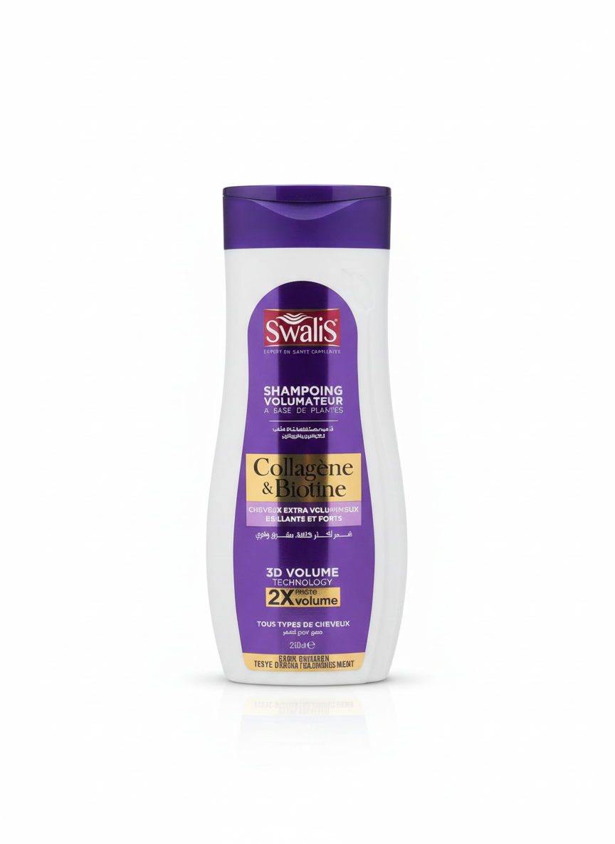 Shampoing Swalis Volumateur – Collagène & Biotine
