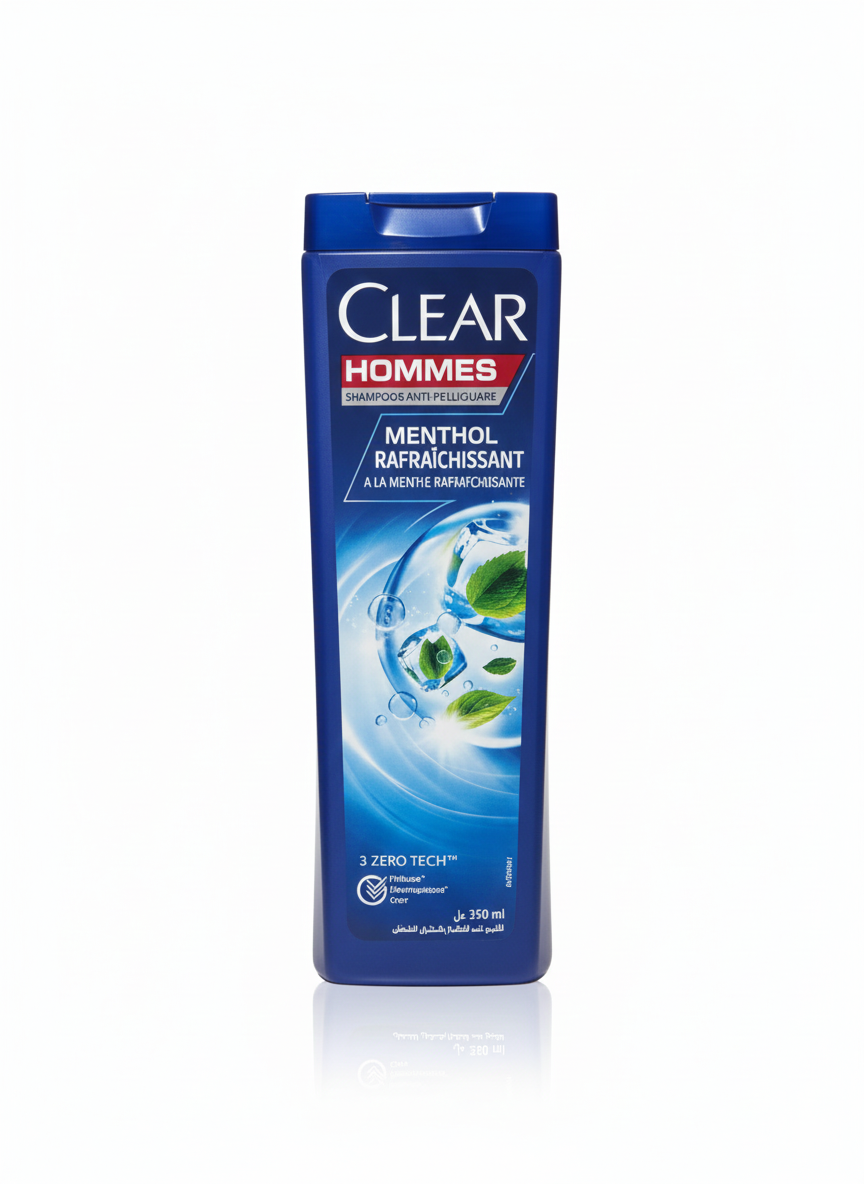 Shampoing CLEAR Hommes - Menthol Rafraîchissant 350ml