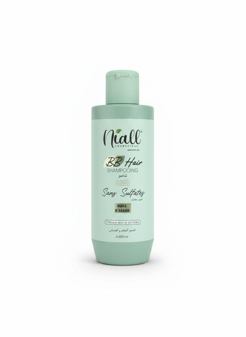 Shampoing Niall BB Hair – Huile d’Argan (Sans Sulfates) 300ml