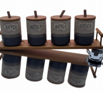 Set de Bocaux à Épices « Modern Rustique »