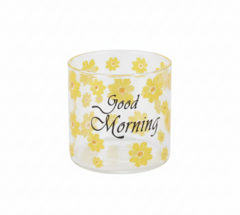 Verre « Good Morning » – Motif Fleurs Jaunes