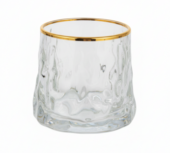 Verre de Luxe Artisanal à Bordure Dorée