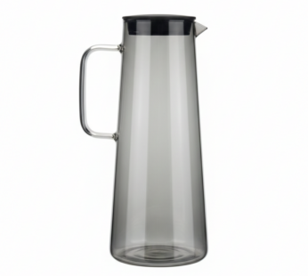 Broc en verre fumé au design minimaliste