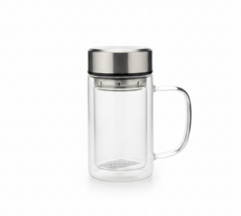 Mug à Thé Isotherme en Verre Double Paroi
