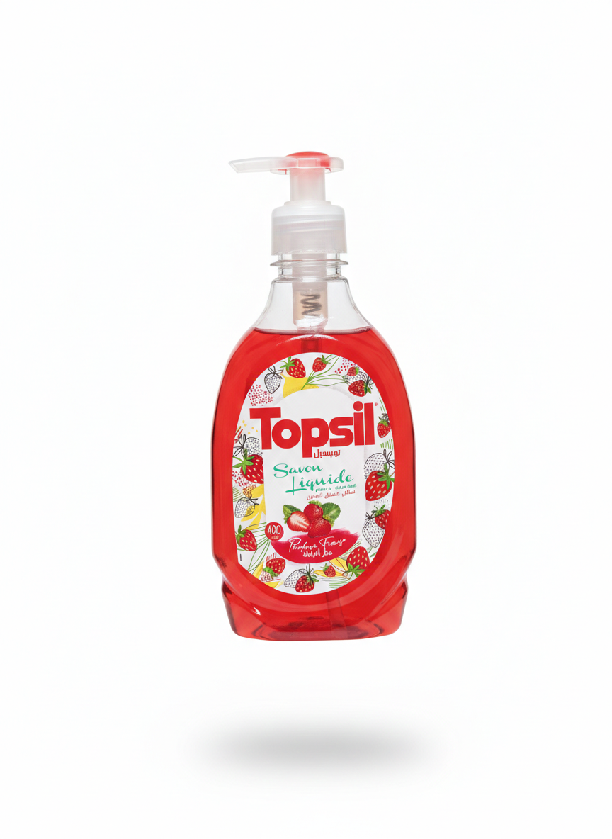 Savon Liquide Topsil – Parfum Fraise (400 ml)