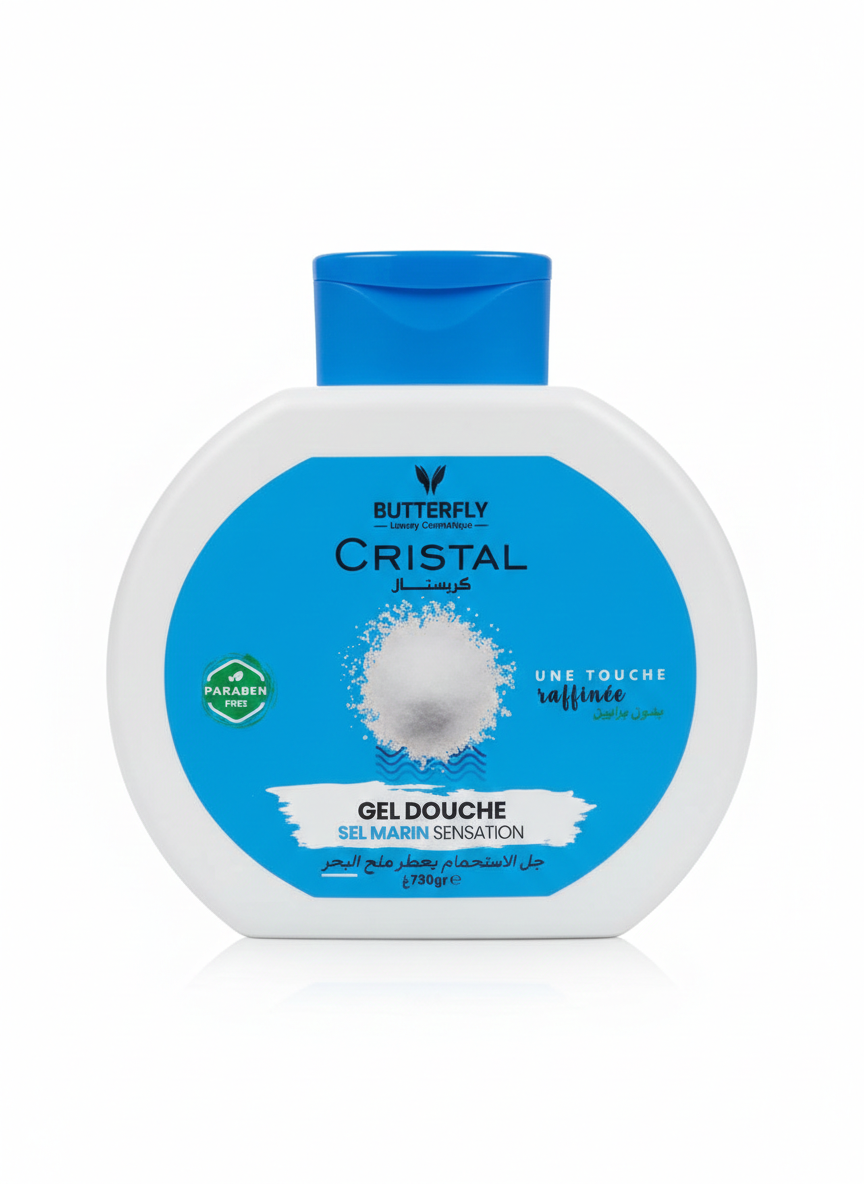 Gel Douche Butterfly Cristal - Sel Marin (730g)