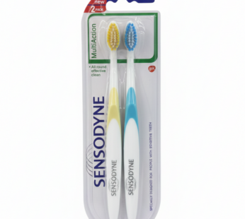 deux brosses à dents Sensodyne MultiAction