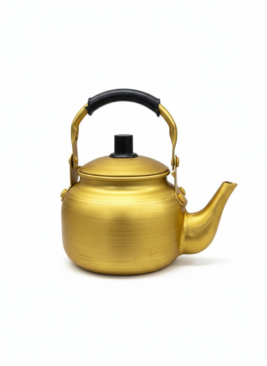 Petite Théière Traditionnelle en Aluminium Doré – 0,55L