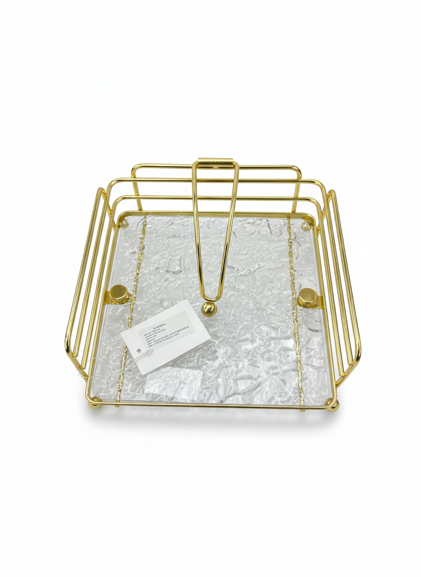 ✨ Porte-Serviettes de Luxe – Design Doré & Cristal