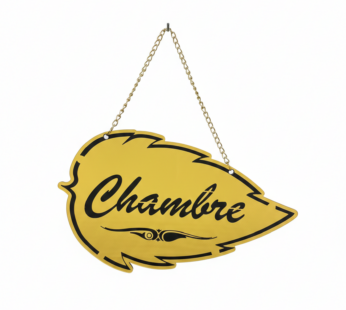 Plaque de porte décorative « Chambre »