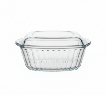 Plat à four avec couvercle en verre transparent