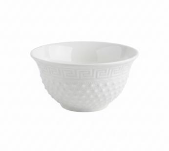 Bol en porcelaine blanche texturée 5