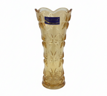 Vase Décoratif en Verre Ambré