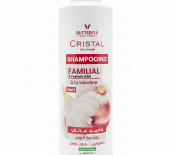 🧴 Shampoing Familial CRISTAL (Extraits d&rsquo;Ail & Kératine) 1l