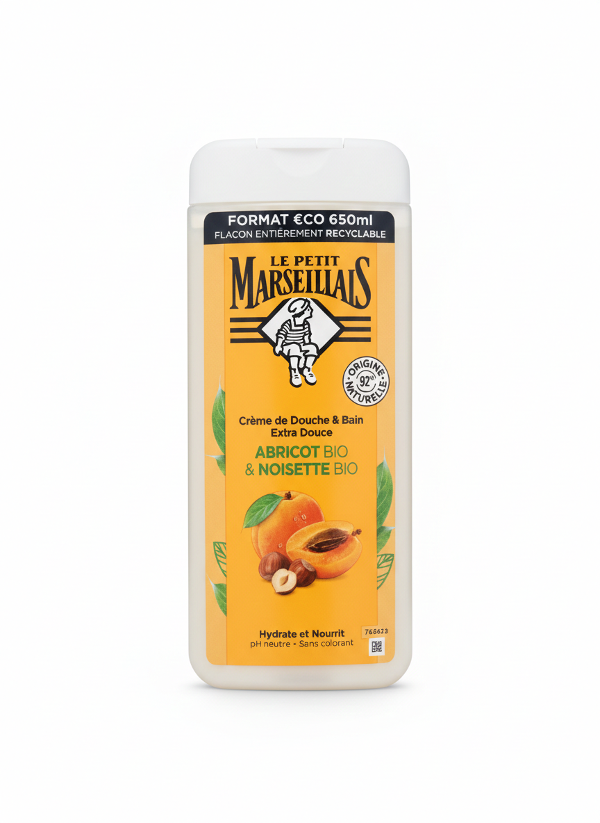 Le Petit Marseillais – Crème Douche & Bain Abricot & Noisette (650ml)