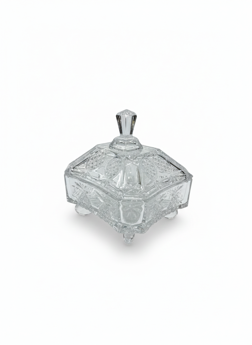 Bonbonnière en Verre Ciselé - Style Classique