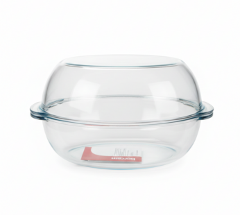 Cocotte ovale en verre avec couvercle