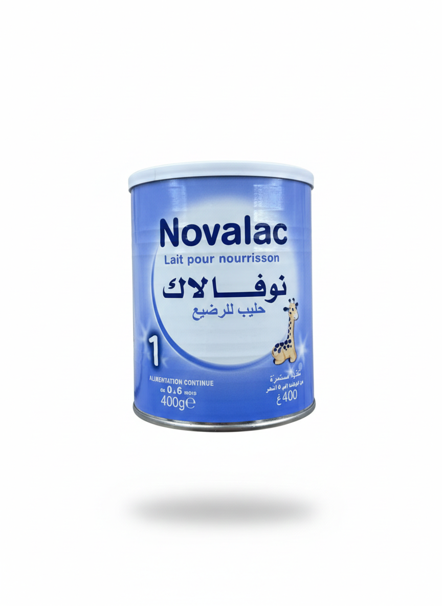 Novalac 1 est un lait infantile de premier âge 400G     0-6 MOIS