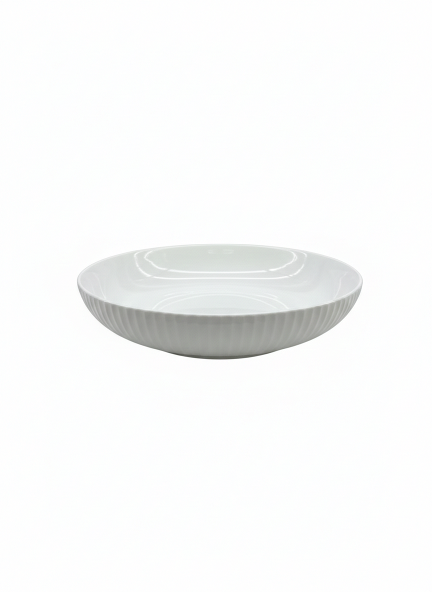 Assiette à Pasta en Porcelaine Blanche