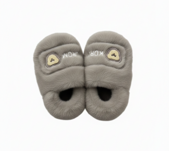 Chaussons Moelleux Pelucheux – Gris Souris
