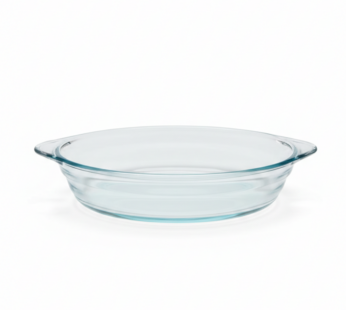 Plat à four ovale en verre transparent