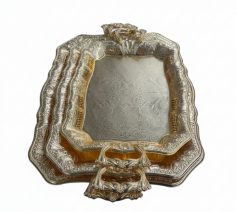 MENA STAR Ensemble de 3 Plateaux de Service Miroir