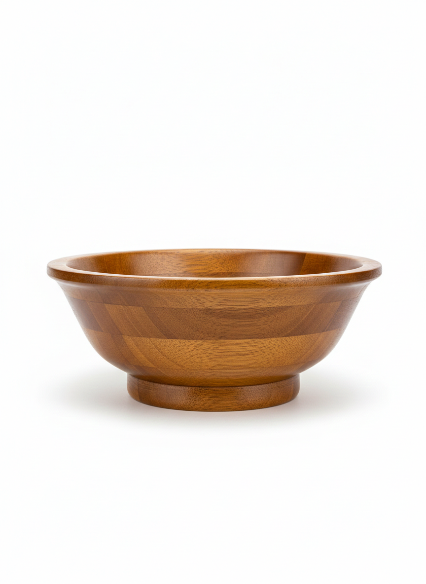 Bol en bois de style artisanal