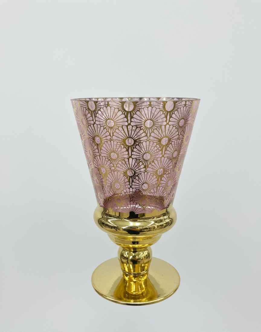BFF Vase Décoratif de Style Vintage - Rose et Or