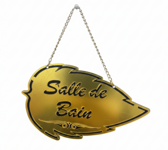 Plaque de porte « Salle de Bain » – Style Élégant