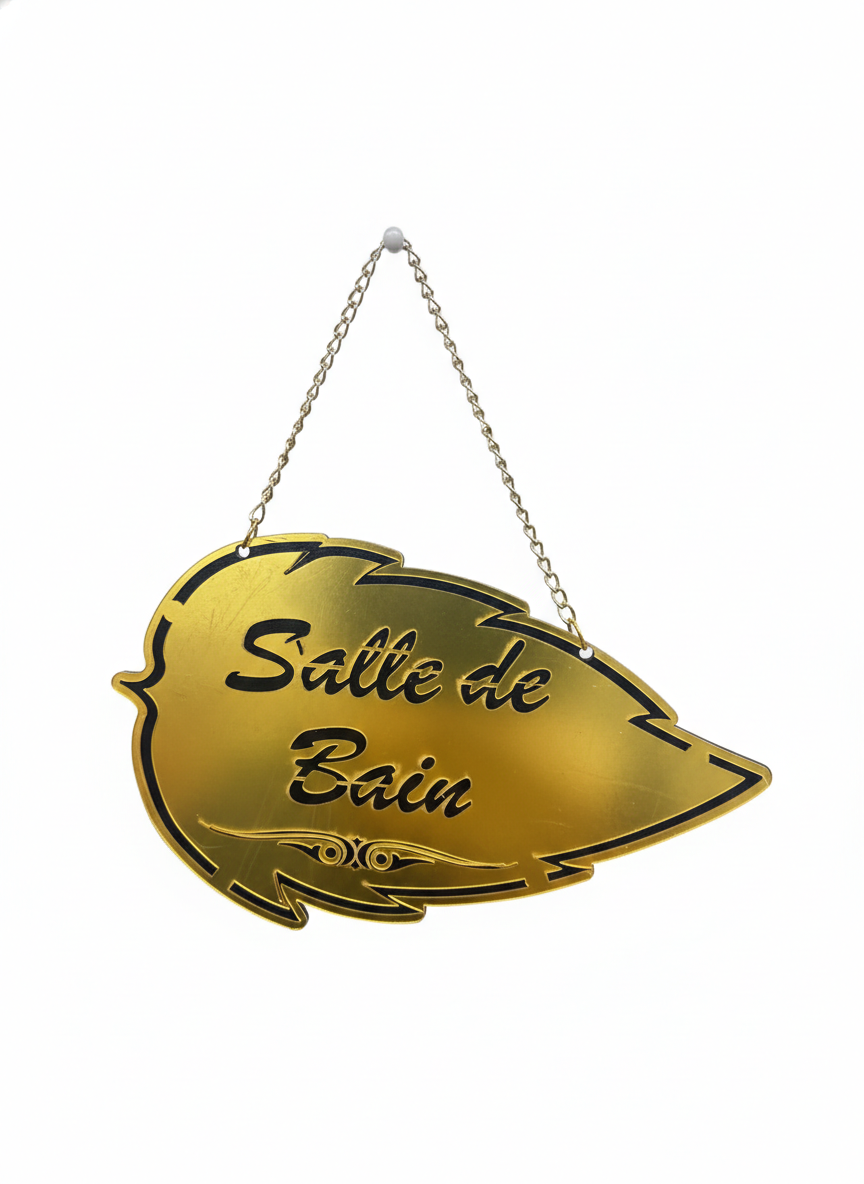 Plaque de porte "Salle de Bain" – Style Élégant