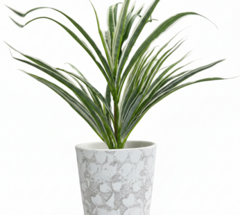 Plante artificielle en pot blanc décoratif