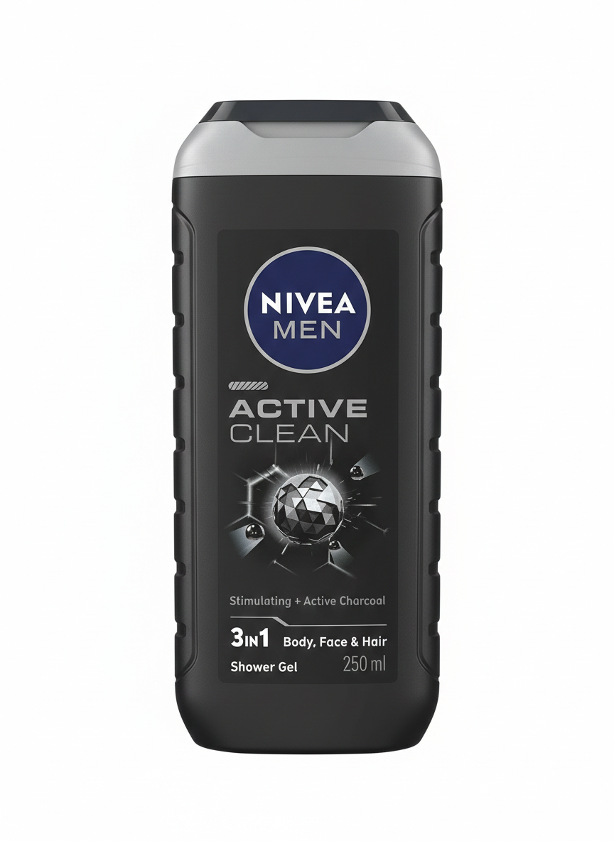 Gel douche NIVEA MEN "Active Clean" (250 ml)