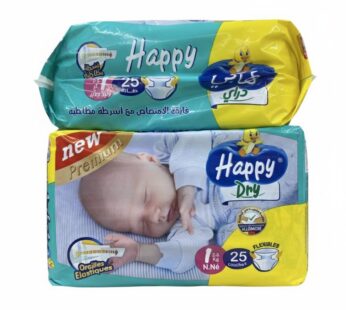 Couches Happy Dry – Taille 1 (Nouveau-né)