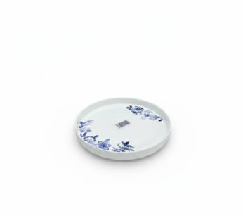 Plat Rond (Petit Modèle) – Collection Florale Bleue