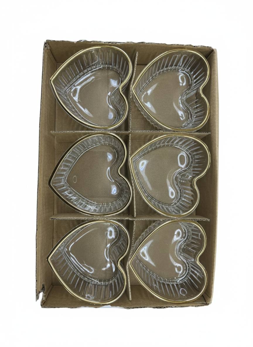 Ensemble de 6 Ramequins en Cœur