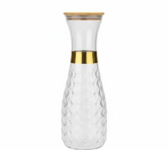 Carafe en Verre Élégante avec Couvercle en Bambou