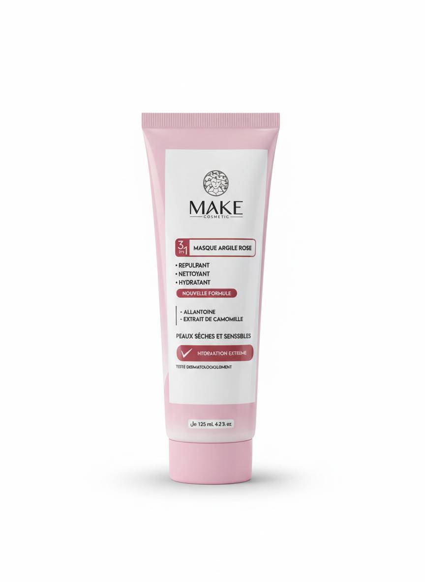 Masque à l'Argile Rose (3-en-1) 100ML