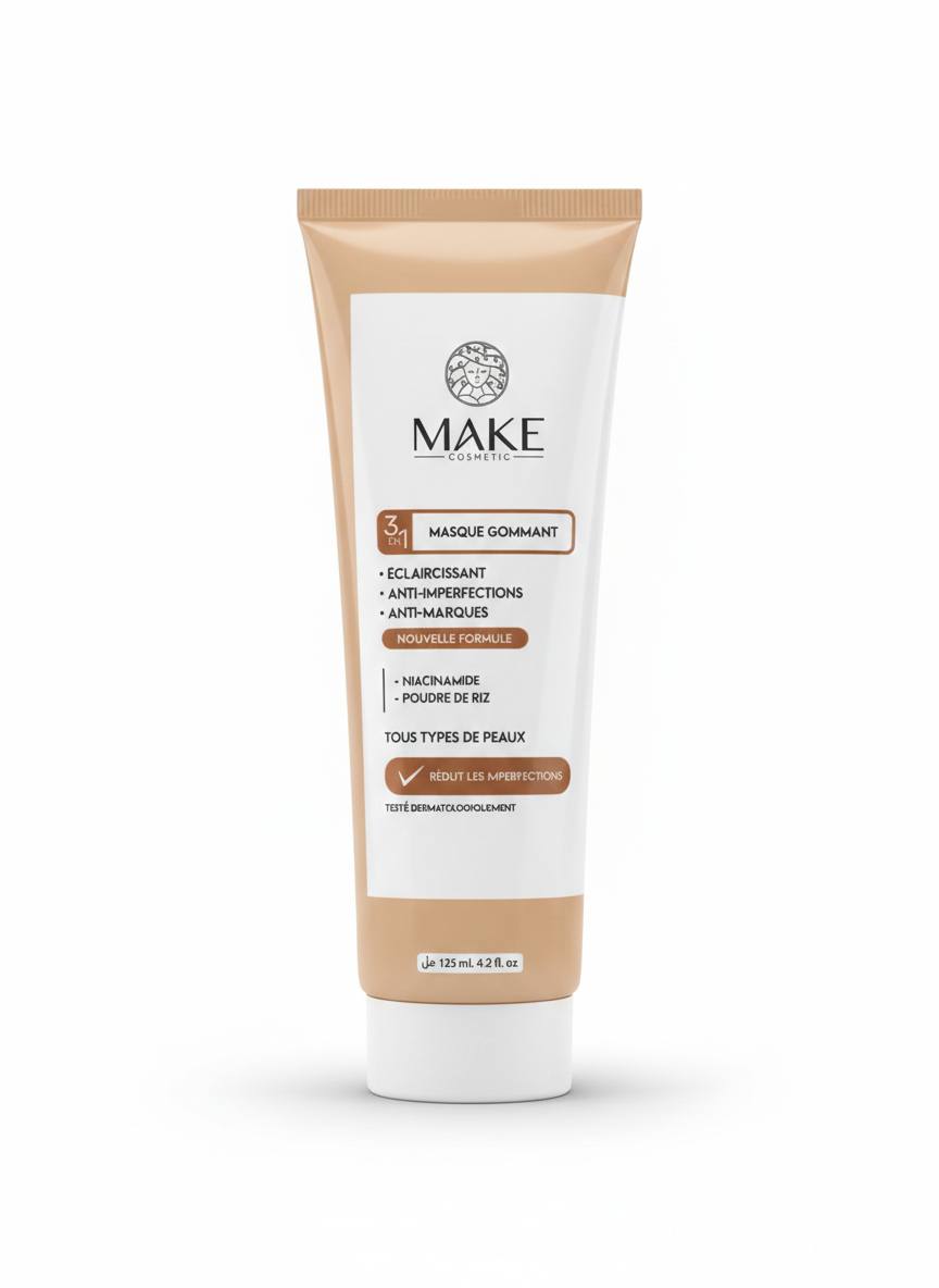 Masque Gommant 3-en-1 – MAKE COSMETIC 100ML