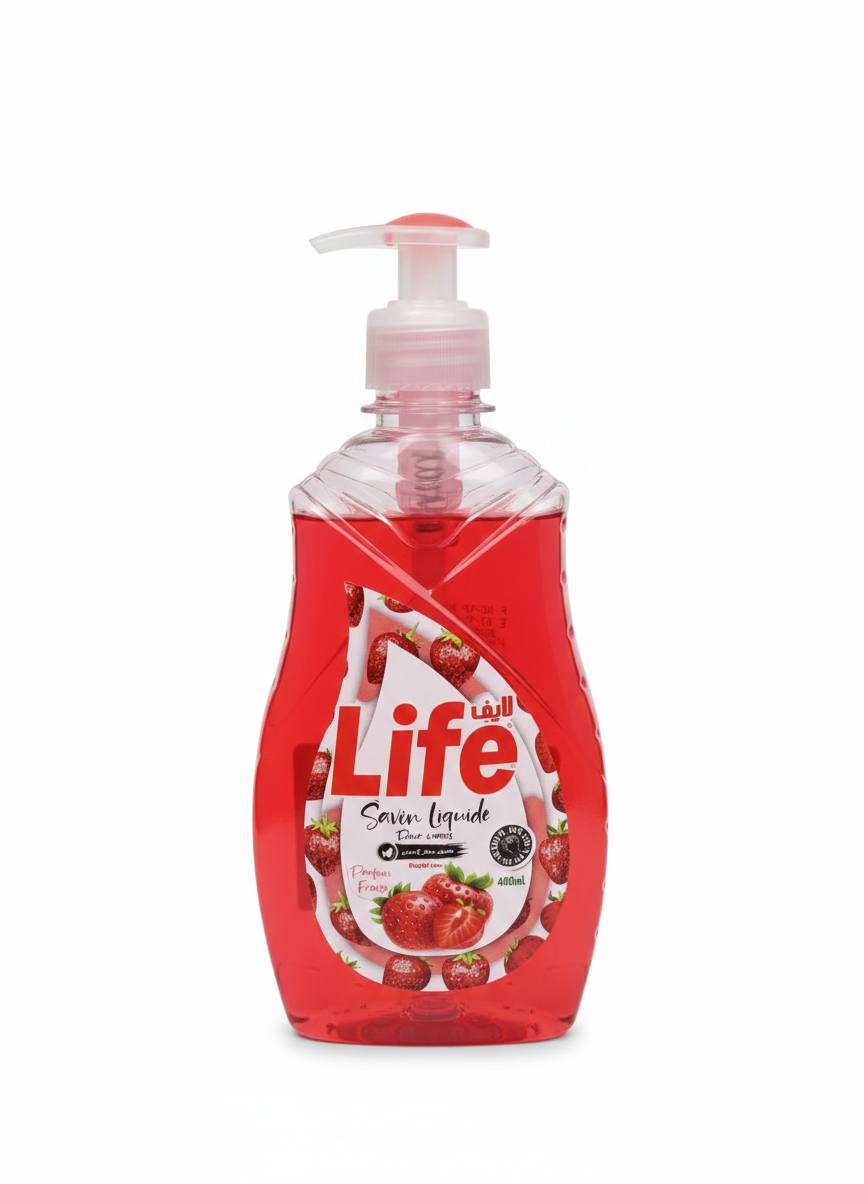 Savon Liquide "Life" à la Fraise 400ML