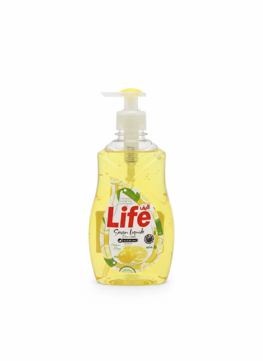 Savon Liquide Life – Parfum Citron (400 ml)