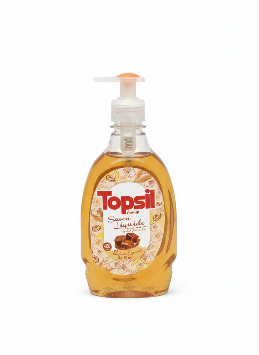 Savon Liquide Topsil – Parfum Caramel 400ML
