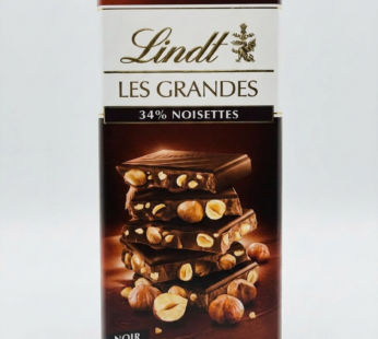 Lindt Les Grandes – Chocolat Noir & Noisettes (150g)
