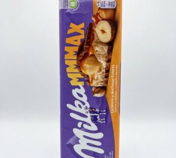 Tablette de Chocolat Milka MMMAX – Caramel & Noisettes Entières (300g)