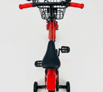 Vélo Enfant Rouge avec Petites Roues Stabilisatrices